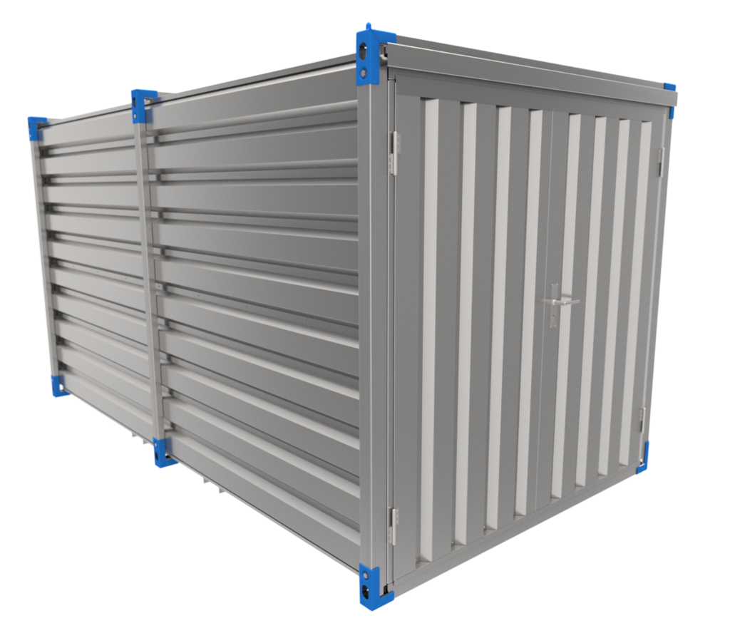 Container 4 m – double-wing door in front side