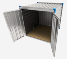 Container 2,25 m – double-wing door in front side - BLUE