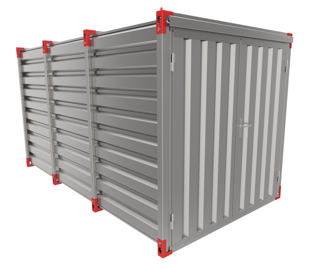 Container 4 m – double-wing door in front side