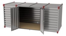 Container 5 m – double-wing door in side wall