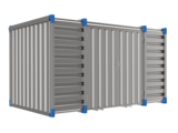 Container 4 m – double-wing door in side wall - BLUE